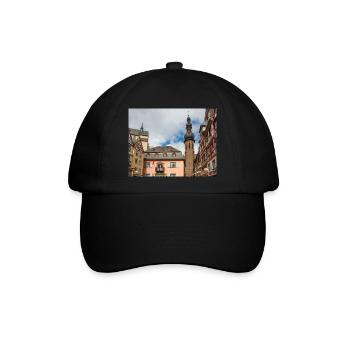 Rathaus (St. Martin Kirche) Cochem Rheinland - Baseballkappe - Schwarz/Schwarz - Vorne