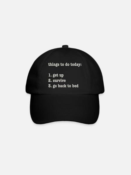 Checklist - Baseballkappe - Schwarz/Schwarz
