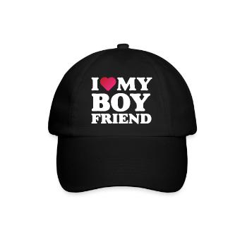 Ich liebe meinen Freund - Baseballkappe - Schwarz/Schwarz - Vorne