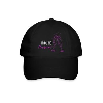 In dubio Prosecco - Baseballkappe - Schwarz/Schwarz - Vorne