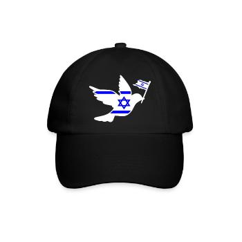 Israel Friedenstaube - Baseballkappe - Schwarz/Schwarz - Vorne