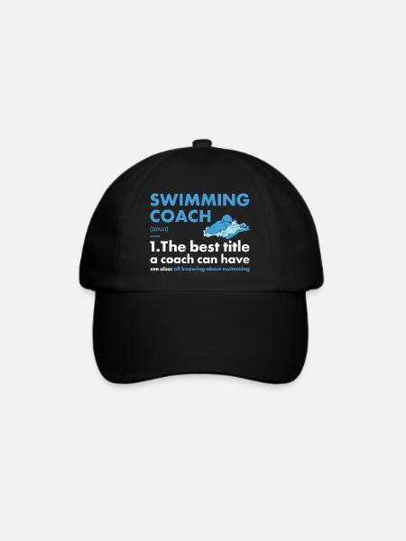 Sport Coach Swimming - Baseballkappe - Schwarz/Schwarz