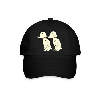 dalmatiner doppelt - Baseballkappe - Schwarz/Schwarz - Vorne