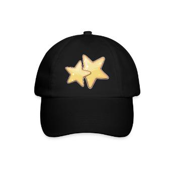 Leuchtendes Sternenmuster Design für Bekleidung - Baseballkappe - Schwarz/Schwarz - Vorne
