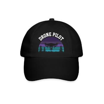 Drohnen-Pilot - Baseballkappe - Schwarz/Schwarz - Vorne