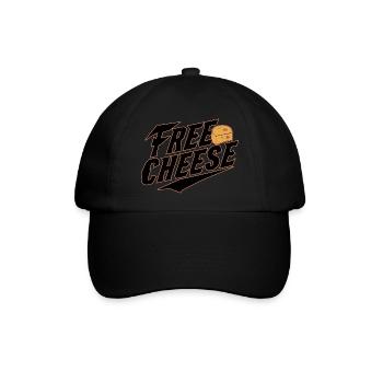 Kostenloser Käse - Baseballkappe - Schwarz/Schwarz - Vorne