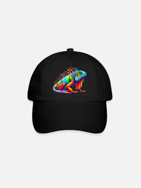 Leguan - Baseballkappe - Schwarz/Schwarz