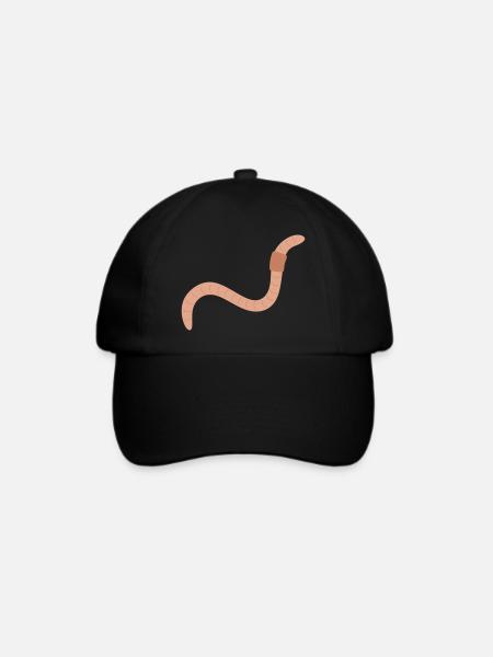 Regenwurm - Baseballkappe - Schwarz/Schwarz