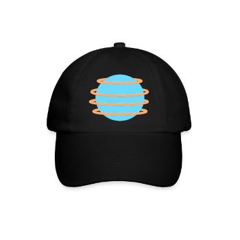 Retro Kugel schlichtes Design für Kunstpuristen! - Baseballkappe - Schwarz/Schwarz - Vorne