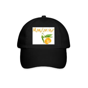 Mandarine - Baseballkappe - Schwarz/Schwarz - Vorne