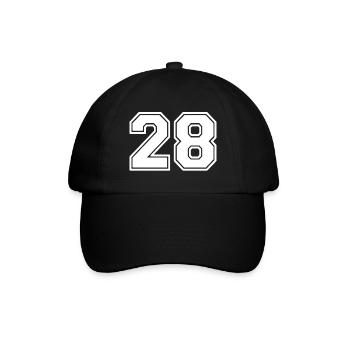 28 - Baseballkappe - Schwarz/Schwarz - Vorne