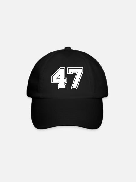 47 - Baseballkappe - Schwarz/Schwarz