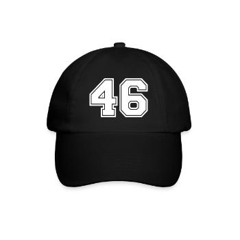 46 - Baseballkappe - Schwarz/Schwarz - Vorne