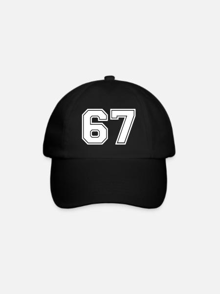 67 - Baseballkappe - Schwarz/Schwarz