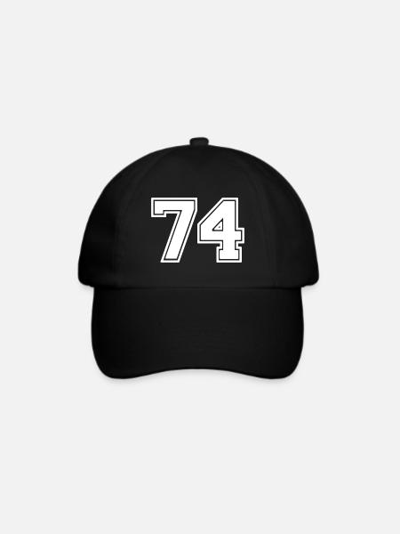 74 - Baseballkappe - Schwarz/Schwarz
