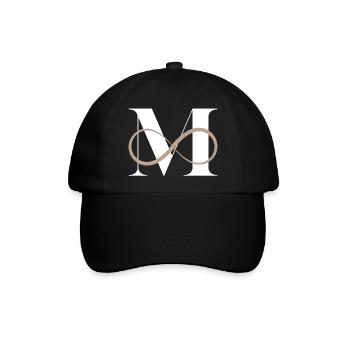 Unendlicher Buchstabe m - Baseballkappe - Schwarz/Schwarz - Vorne