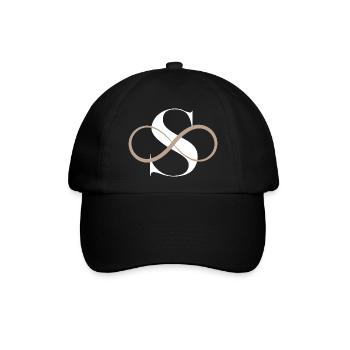 Unendlicher Buchstabe s - Baseballkappe - Schwarz/Schwarz - Vorne
