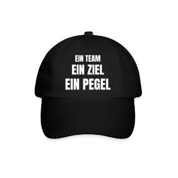 Ein Team Ein Ziel Ein Pegel - Baseballkappe - Schwarz/Schwarz - Vorne