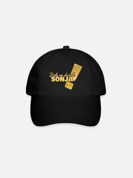 Vorname Sonja - Baseballkappe - Schwarz/Schwarz