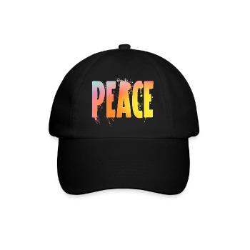 Peace - Baseballkappe - Schwarz/Schwarz - Vorne
