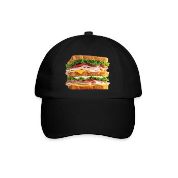 Sandwich - Baseballkappe - Schwarz/Schwarz - Vorne
