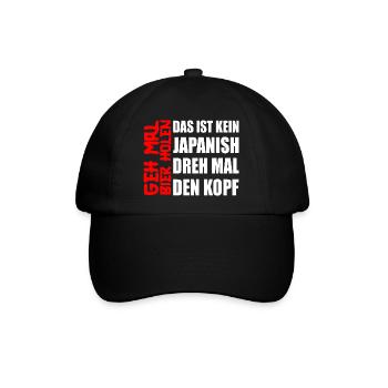 Geh Mal Bier Holen Humor Bierfans Pils Freibier - Baseballkappe - Schwarz/Schwarz - Vorne