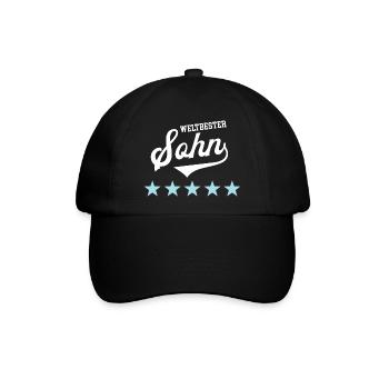 Sohn Kinder Lieblingssohn Sohnemann Beste Söhne - Baseballkappe - Schwarz/Schwarz - Vorne