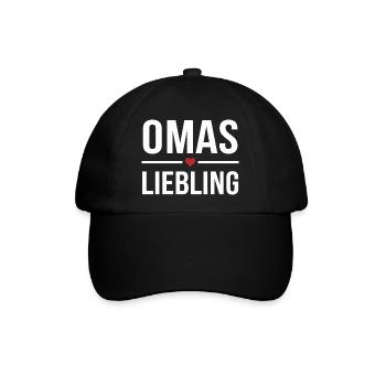 Omas Liebling German Grandma Favorite Gift - Baseballkappe - Schwarz/Schwarz - Vorne