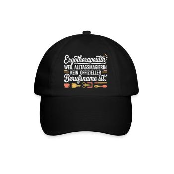 Ergotherapeutin Ergo Praxis Team Ergotherapie - Baseballkappe - Schwarz/Schwarz - Vorne