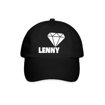 Lenny als Diamant - Baseballkappe - Schwarz/Schwarz - Vorne