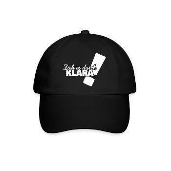 Geschenk für Klara - Baseballkappe - Schwarz/Schwarz - Vorne