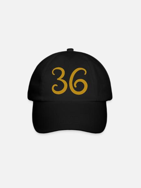 36 - Baseballkappe - Schwarz/Schwarz