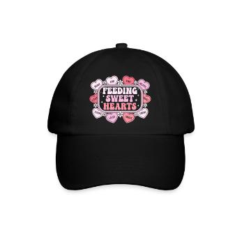 Caring Hearts: Bildung und Liebe - Baseballkappe - Schwarz/Schwarz - Vorne