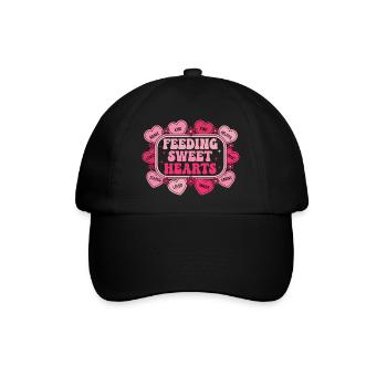 Caring Hearts: Bildung und Liebe - Baseballkappe - Schwarz/Schwarz - Vorne
