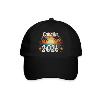 Cancun 2026 - Baseballkappe - Schwarz/Schwarz - Vorne
