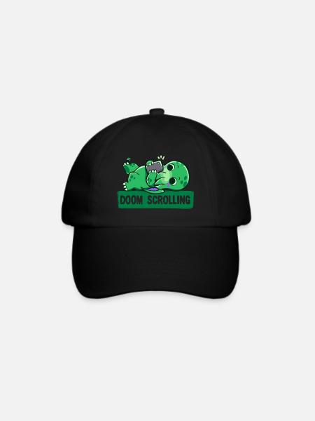 Scrollen im Untergang - Baseballkappe - Schwarz/Schwarz