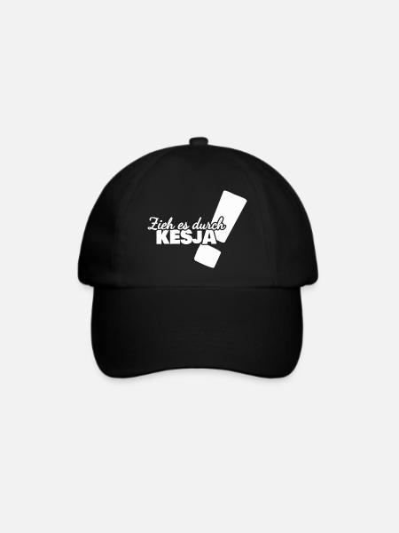 Kesja als Durchhalten - Baseballkappe - Schwarz/Schwarz