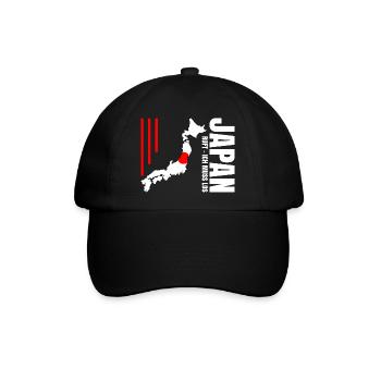 Japan Auswandern - Baseballkappe - Schwarz/Schwarz - Vorne