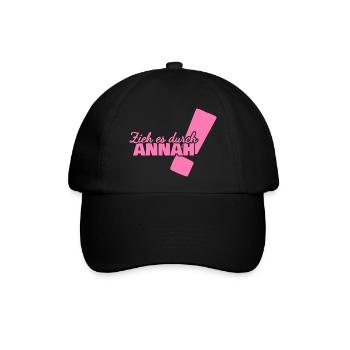 Durchhalten Annah - Baseballkappe - Schwarz/Schwarz - Vorne