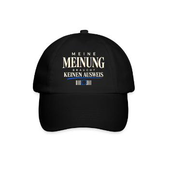 Meinungsfreiheit Demo Datenschutz Bürgerrechte - Baseballkappe - Schwarz/Schwarz - Vorne