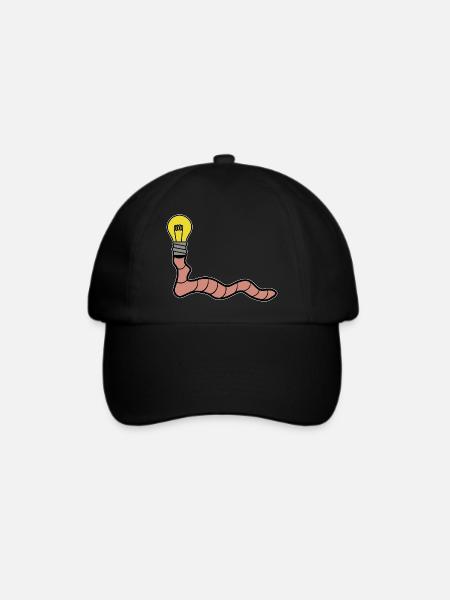 Glühwürmchen Wortwitz - Baseballkappe - Schwarz/Schwarz
