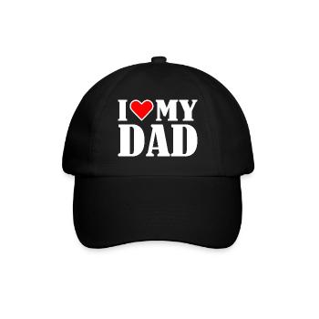 I love my dad - Baseballkappe - Schwarz/Schwarz - Vorne