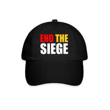 End the siege - Baseballkappe - Schwarz/Schwarz - Vorne