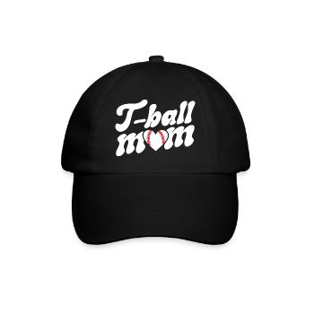 Retro Mama T-Ball-Spieler Baseball-Fan - Baseballkappe - Schwarz/Schwarz - Vorne