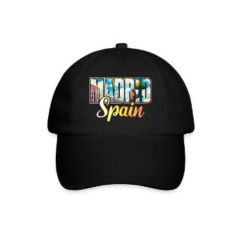 Reisen Spanien Stadt Madrid - Baseballkappe - Schwarz/Schwarz - Vorne