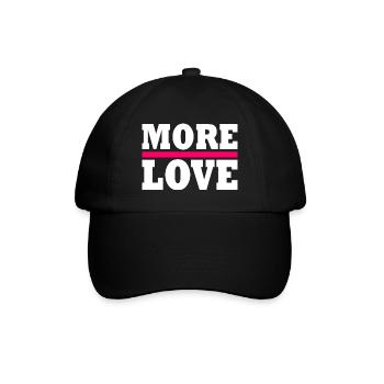 More love - Baseballkappe - Schwarz/Schwarz - Vorne