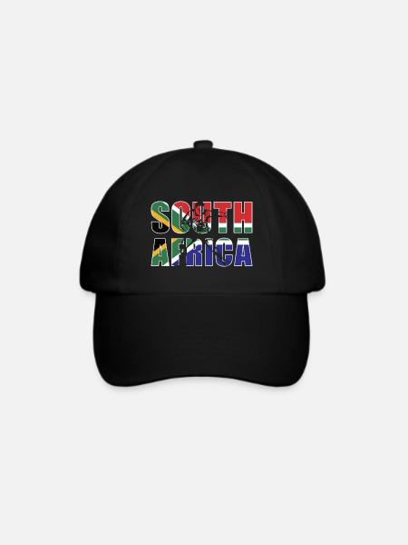 South Africa Rugby - Baseballkappe - Schwarz/Schwarz