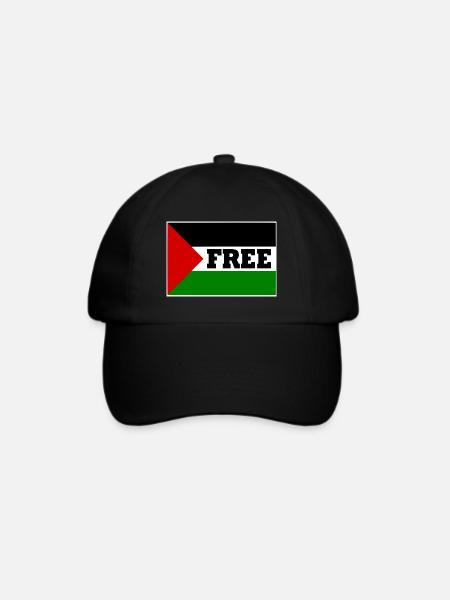 Free palestine - Baseballkappe - Schwarz/Schwarz