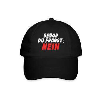 Klarer Durchblick - Baseballkappe - Schwarz/Schwarz - Vorne