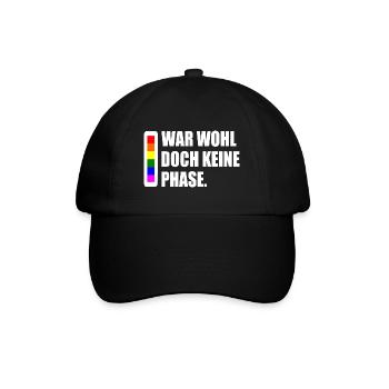 war wohl doch keine phase - Baseballkappe - Schwarz/Schwarz - Vorne
